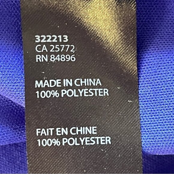 Dex Hi Low Dress Chevron Key Hole Back Lined Striped Blue Red Black Party Sz M - Picture 5 of 15